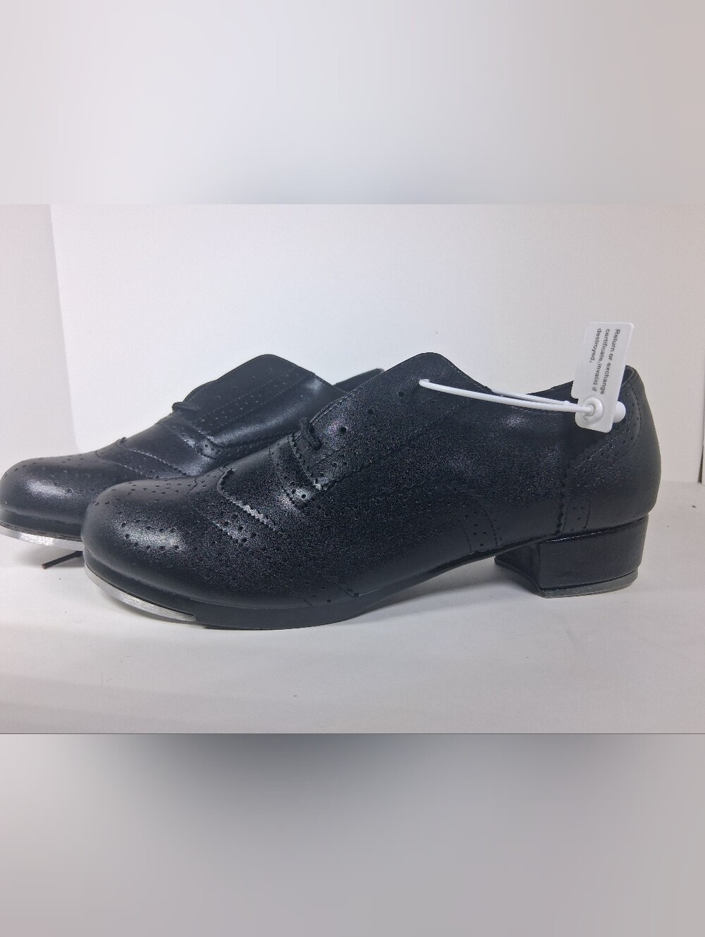 Classic Black Leather Oxford Tap Shoes for Men 214 - Picture 3 of 7